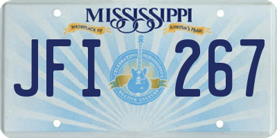 MS license plate JFI267