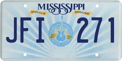 MS license plate JFI271
