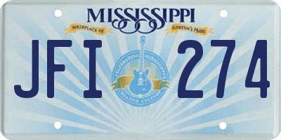 MS license plate JFI274
