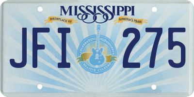MS license plate JFI275