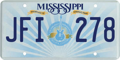 MS license plate JFI278