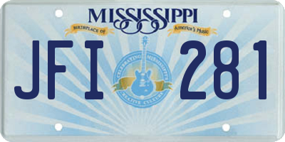 MS license plate JFI281