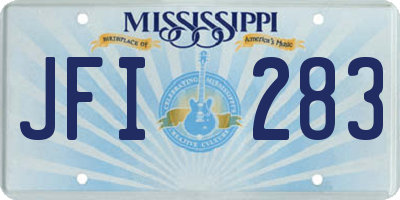 MS license plate JFI283
