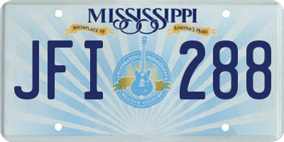 MS license plate JFI288