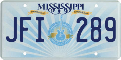 MS license plate JFI289