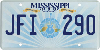 MS license plate JFI290