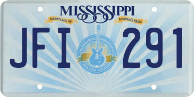 MS license plate JFI291
