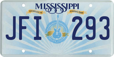 MS license plate JFI293