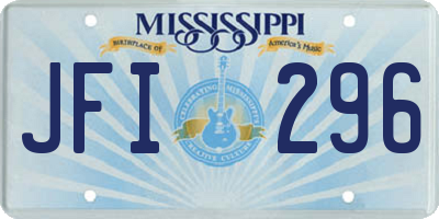 MS license plate JFI296