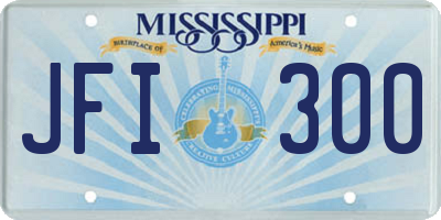MS license plate JFI300