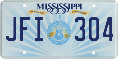 MS license plate JFI304