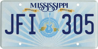 MS license plate JFI305