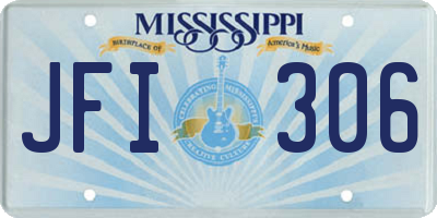 MS license plate JFI306