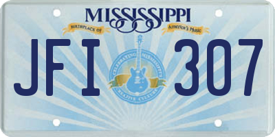 MS license plate JFI307