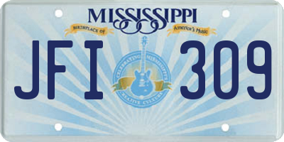 MS license plate JFI309