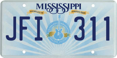 MS license plate JFI311