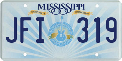 MS license plate JFI319