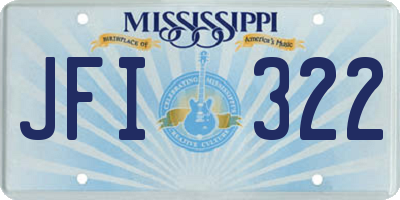 MS license plate JFI322