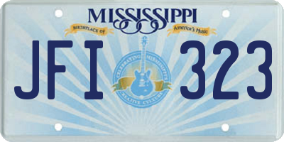 MS license plate JFI323