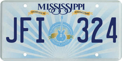 MS license plate JFI324