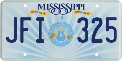 MS license plate JFI325