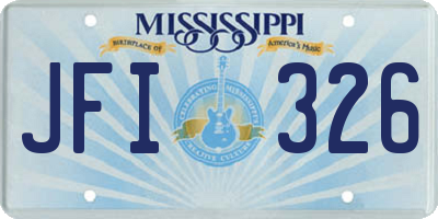MS license plate JFI326