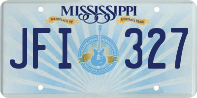 MS license plate JFI327