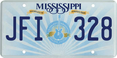 MS license plate JFI328