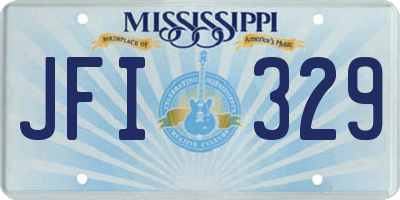 MS license plate JFI329
