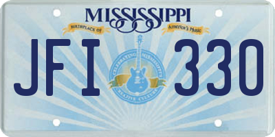 MS license plate JFI330