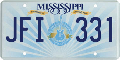 MS license plate JFI331
