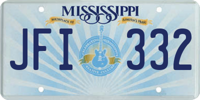 MS license plate JFI332