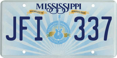 MS license plate JFI337
