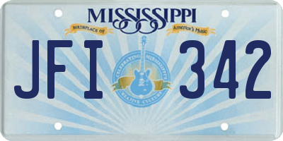 MS license plate JFI342