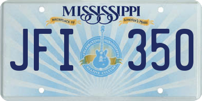 MS license plate JFI350