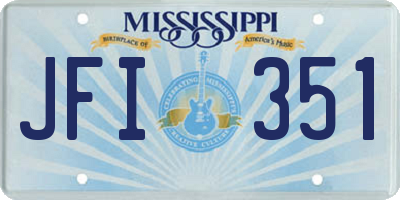MS license plate JFI351