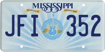 MS license plate JFI352