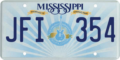 MS license plate JFI354
