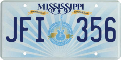 MS license plate JFI356