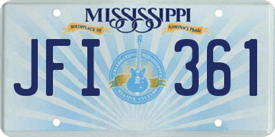 MS license plate JFI361