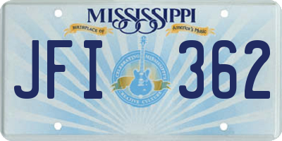 MS license plate JFI362