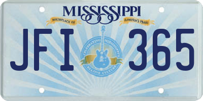 MS license plate JFI365
