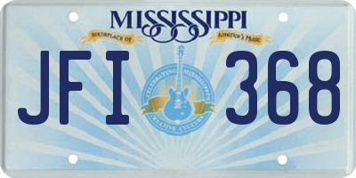 MS license plate JFI368