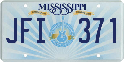 MS license plate JFI371