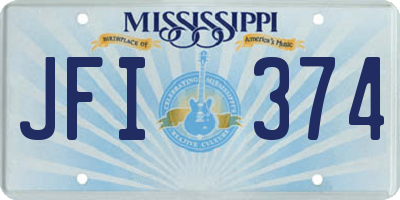 MS license plate JFI374