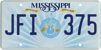 MS license plate JFI375