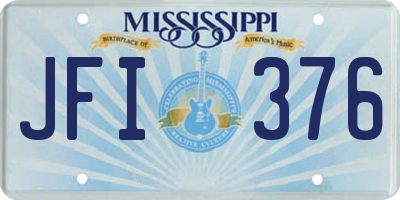 MS license plate JFI376