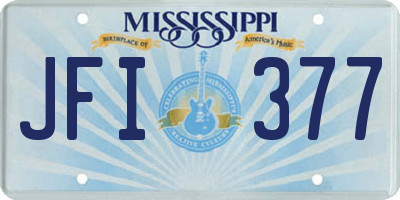 MS license plate JFI377