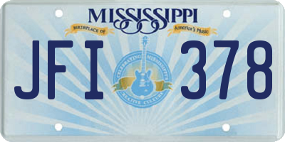 MS license plate JFI378