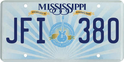 MS license plate JFI380